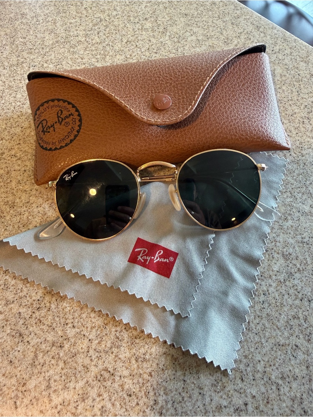Ray-Ban Gold Frame Sunglasses